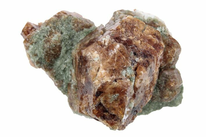 Red-Orange Hessonite Garnets on Diopside - Norway #341775